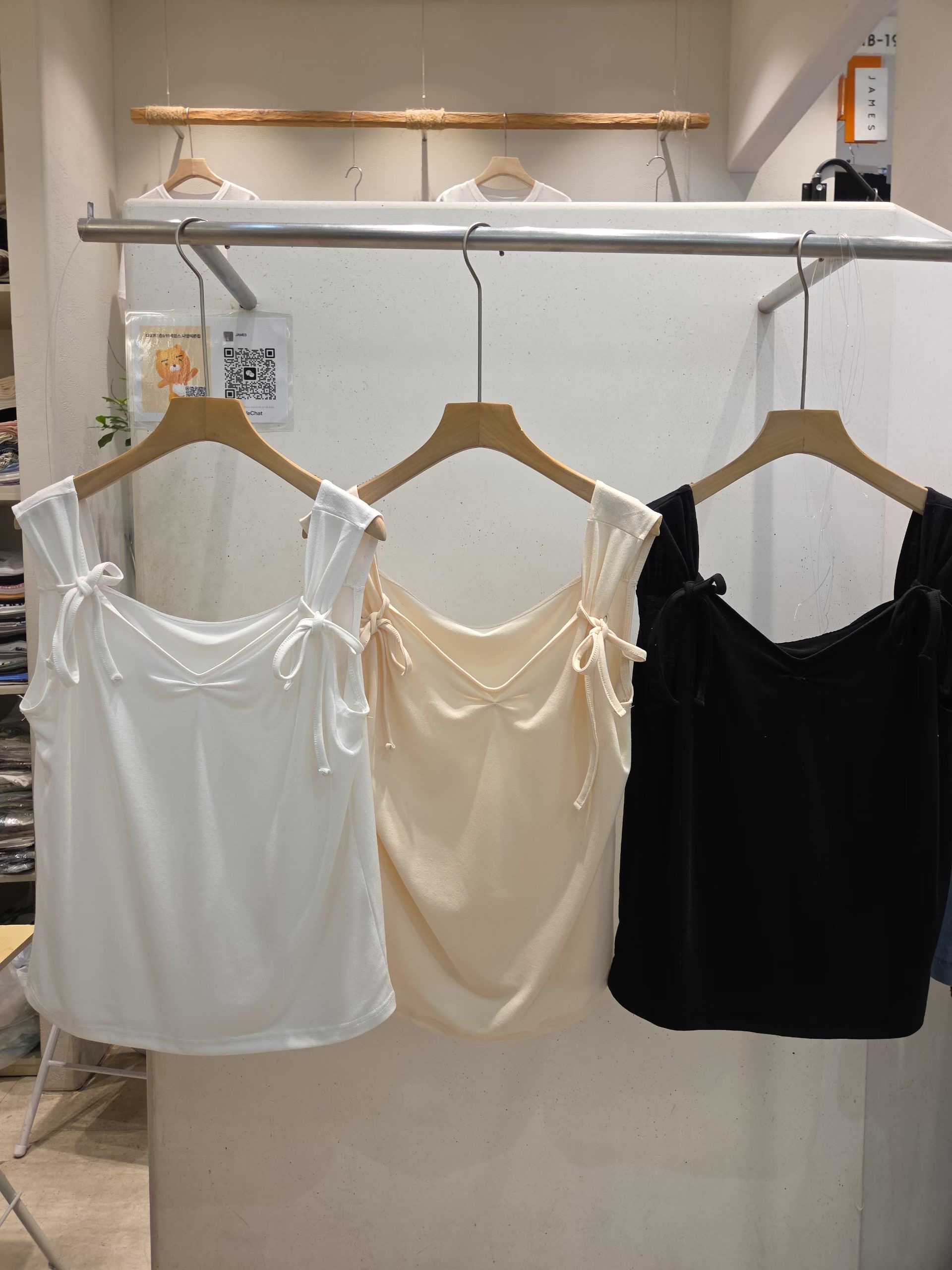 JAMES 제임스東大門實拍韓國女士新品人氣吊帶背心褶皺無袖JAMES吊帶/背心