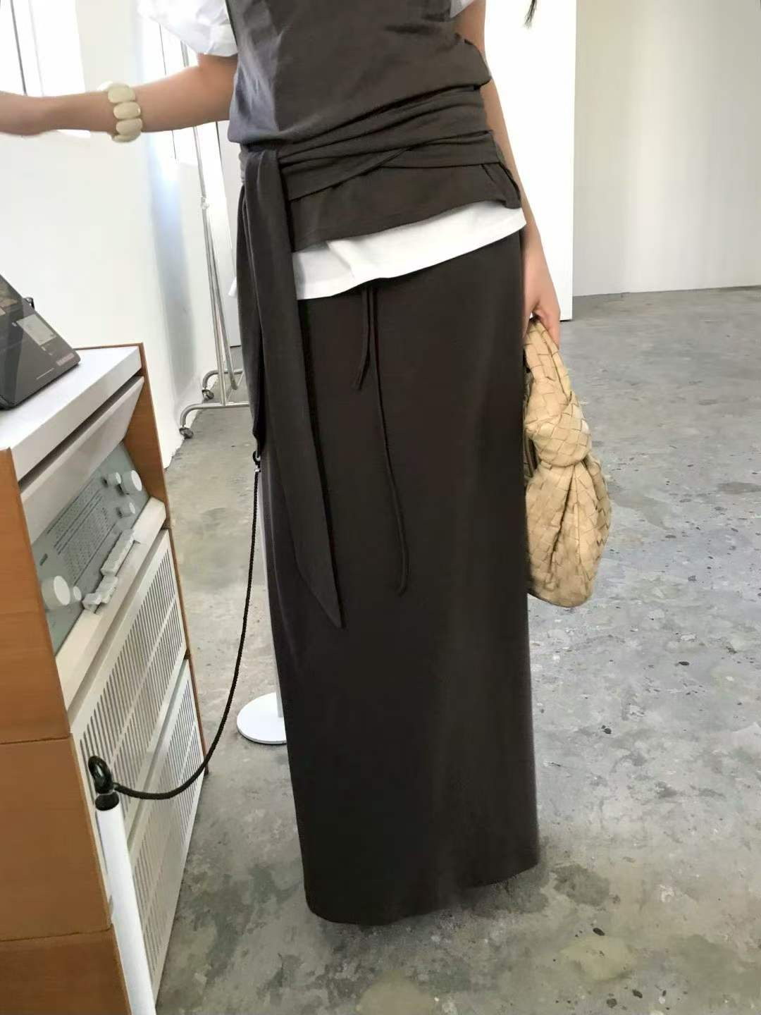 AVANDACE韓國代購女士新款26夏季時尚熱賣人氣休閑推薦長裙AVANDACE長裙圖色2