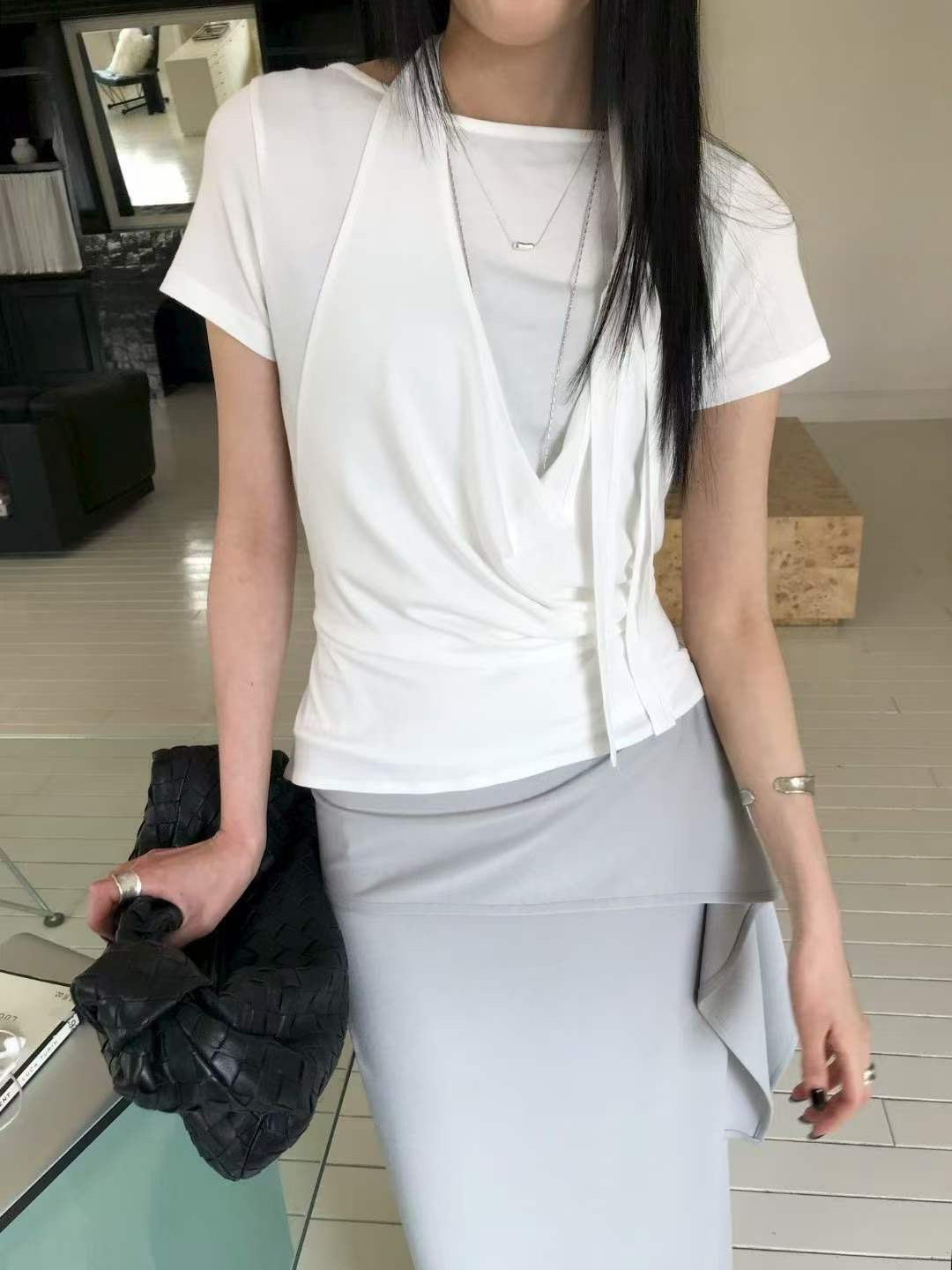 AVANDACE韓國東大門直郵女士新款休閑吊帶背心不含內搭露肩無袖AVANDACE吊帶/背心圖色1