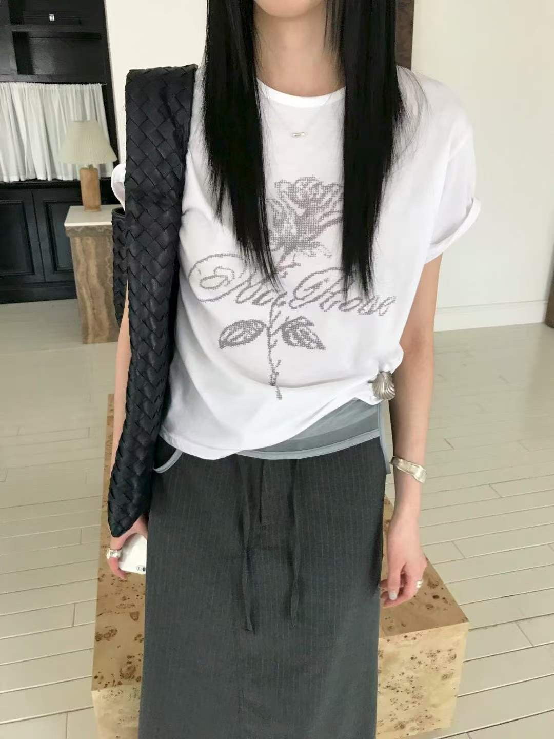 AVANDACE韓國代購女士新品26夏季熱賣時尚休閑推薦T恤印花AVANDACET恤圖色1