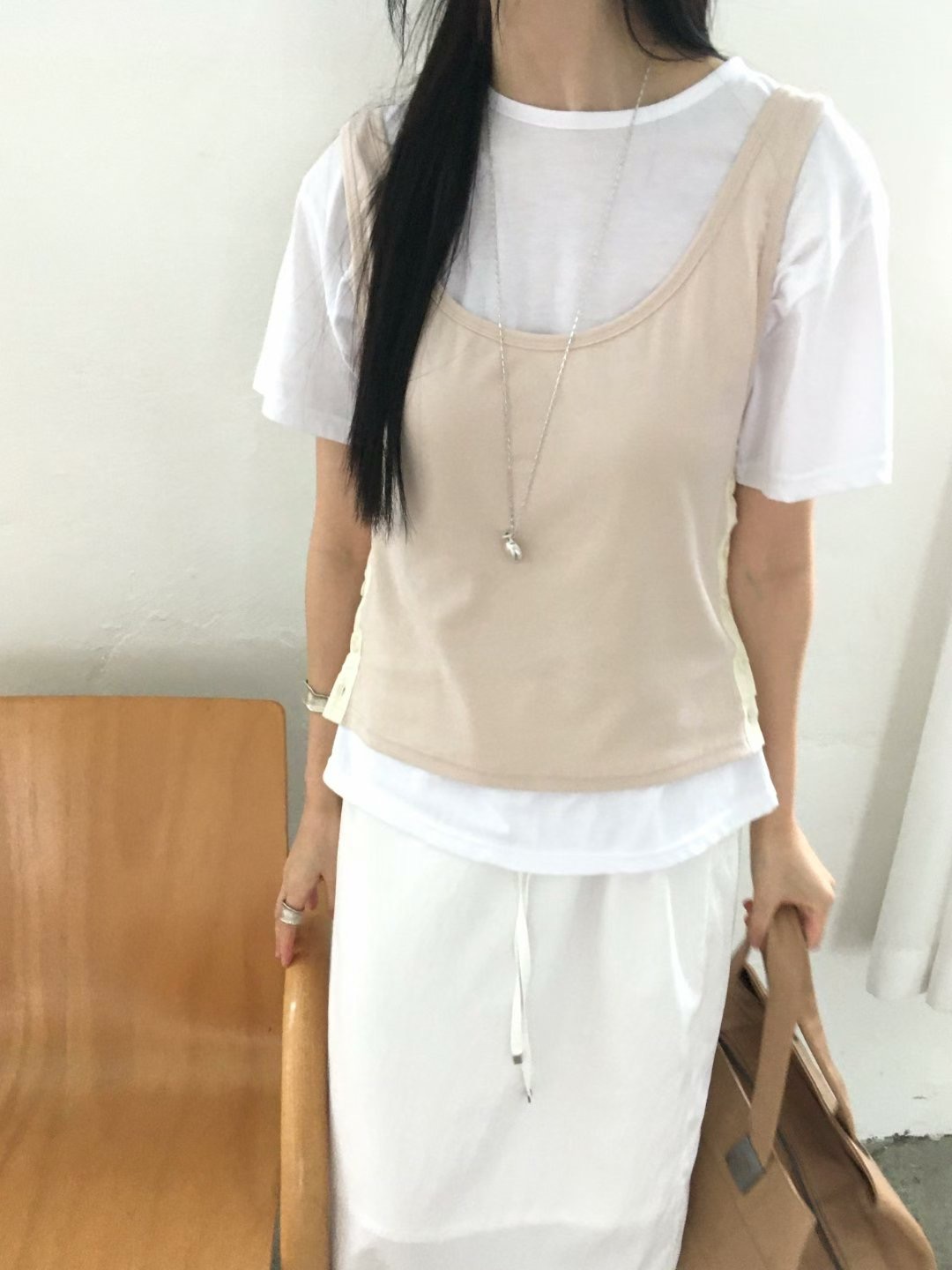 AVANDACE韓國直郵實拍女裝新品26夏季吊帶背心不含內搭無袖紐扣AVANDACE吊帶/背心圖色3