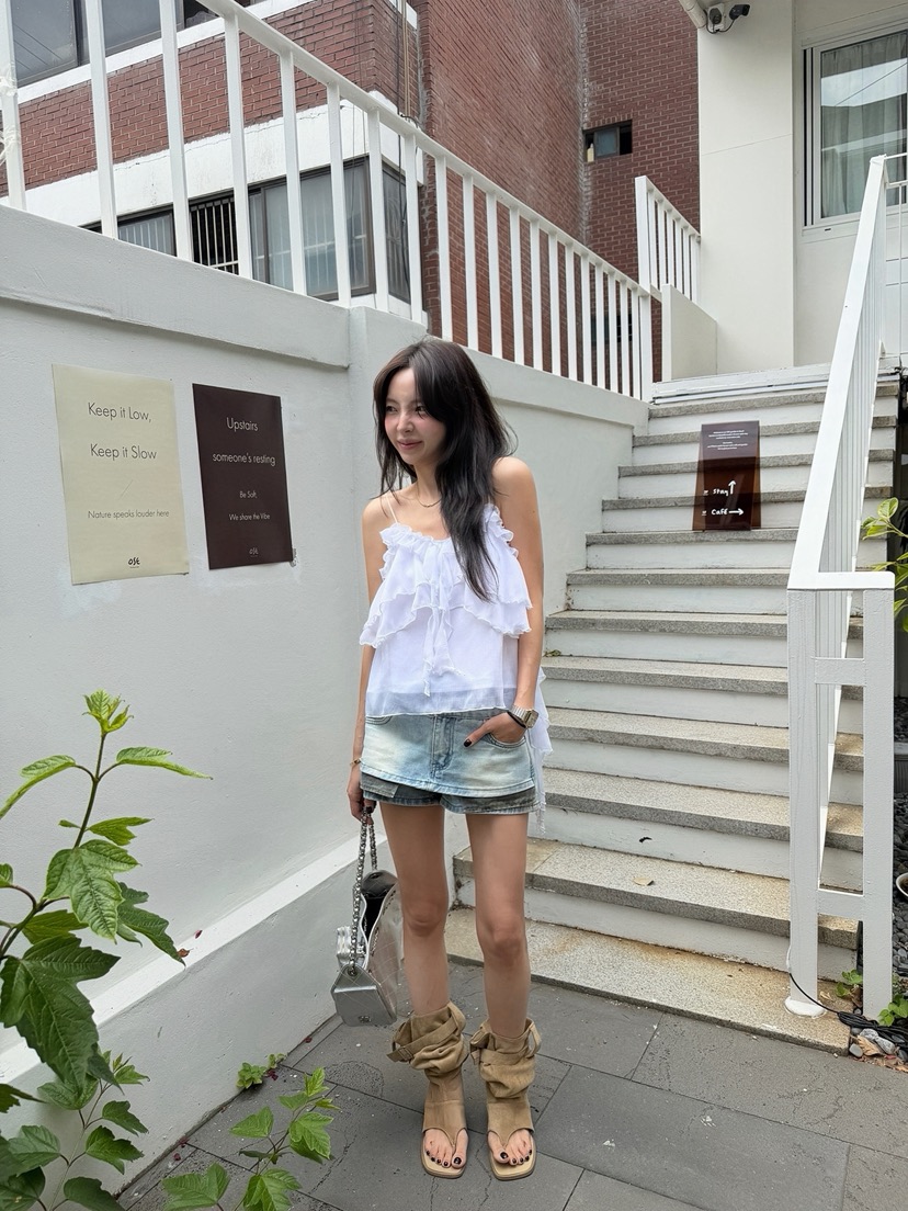 SOLAR韓國直郵實拍女士新品人氣休閑推薦時尚熱賣裙褲迷彩SOLAR裙褲