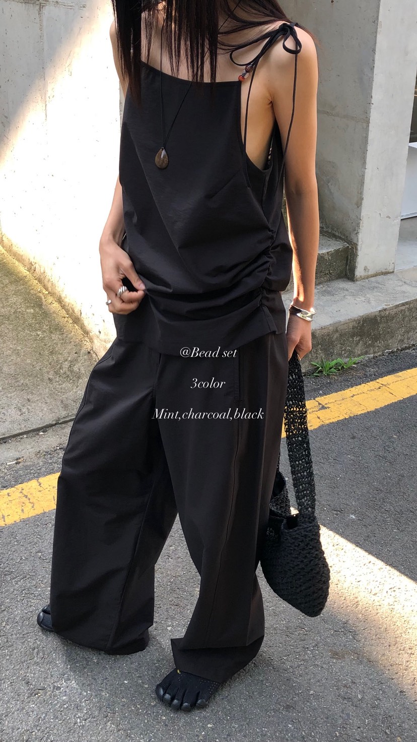 OVER RICH韓國東大門直郵女裝新品時尚吊帶背心串珠無袖OVER RICH吊帶/背心