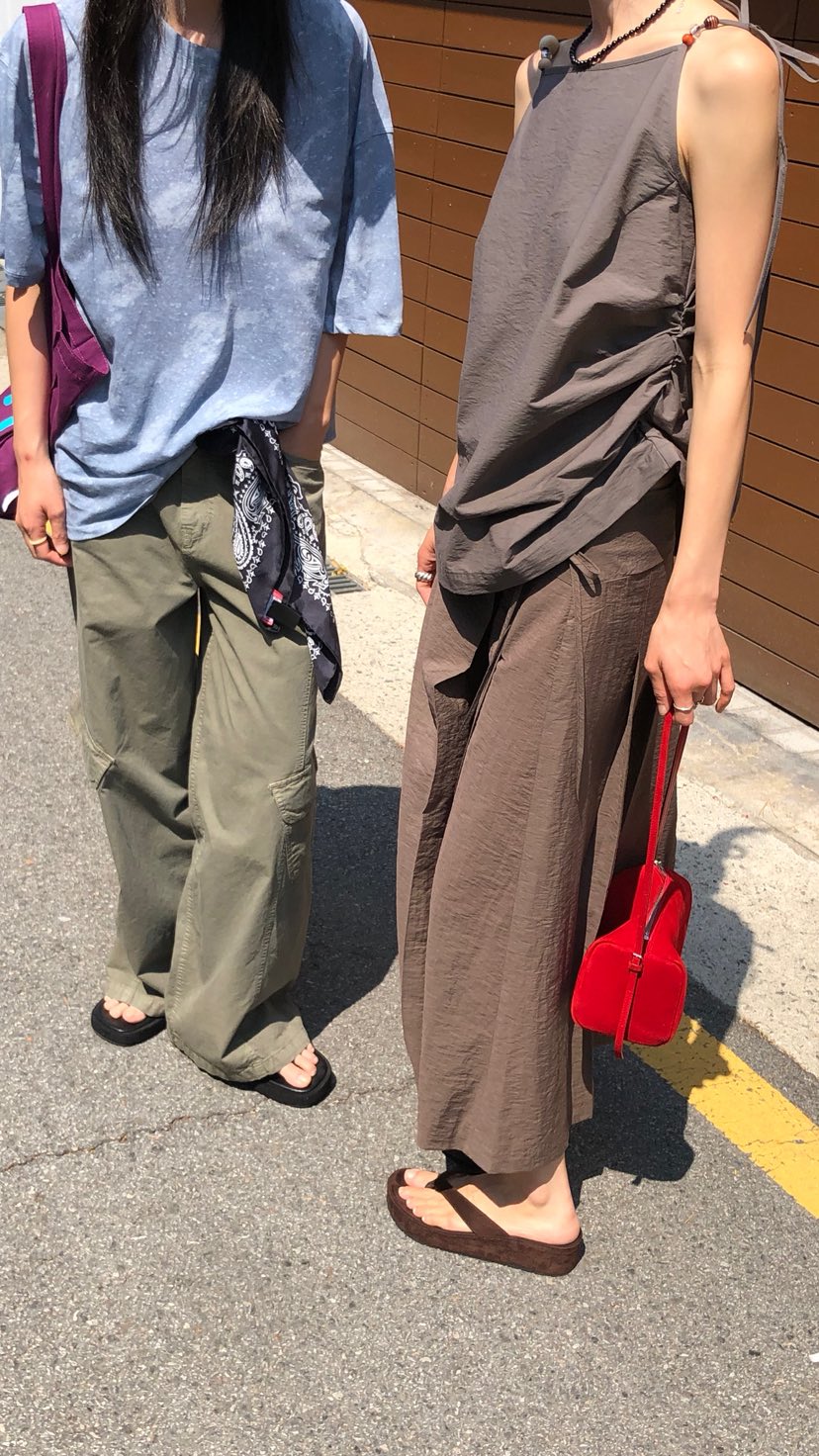OVER RICH韓國東大門代購女裝新款休閑推薦長裙不對稱褶裥OVER RICH長裙