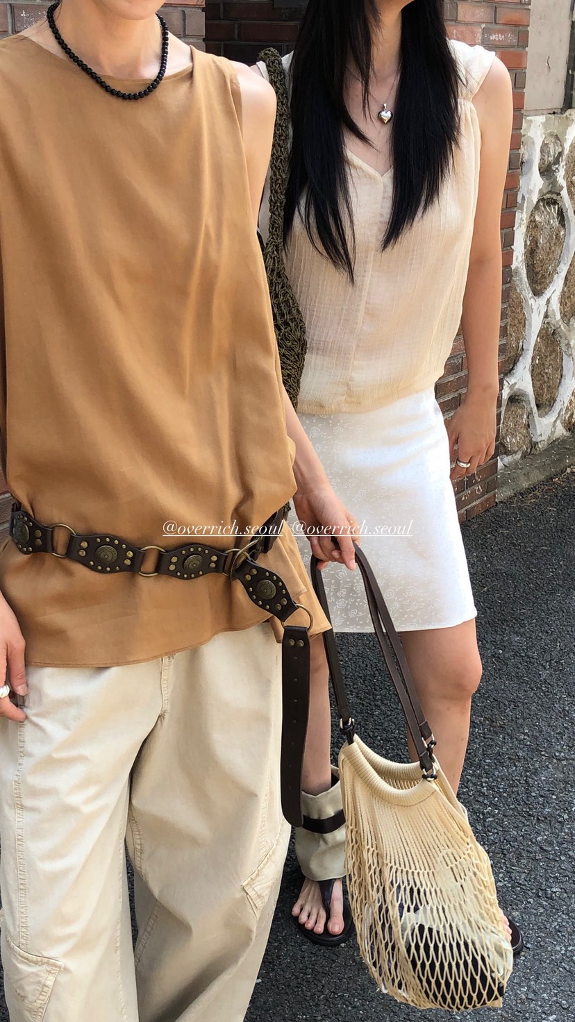 OVER RICH東大門實拍韓國女士新品人氣推薦26夏季吊帶背心OVER RICH吊帶/背心