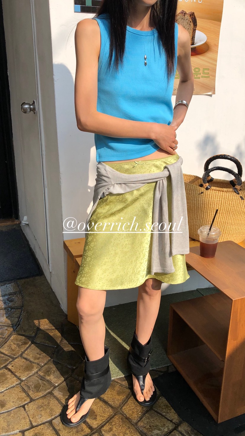 OVER RICH韓國代購女裝新款休閑26夏季人氣推薦時尚短裙OVER RICH短裙