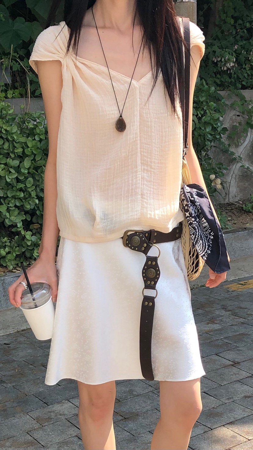 OVER RICH韓國代購女裝新款休閑26夏季人氣推薦時尚短裙OVER RICH短裙