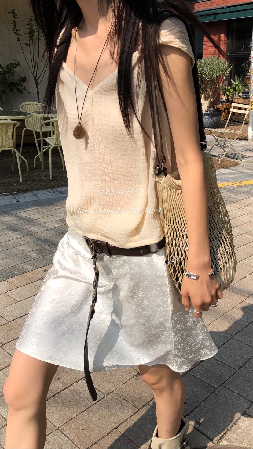 OVER RICH韓國代購女裝新款休閑26夏季人氣推薦時尚短裙OVER RICH短裙