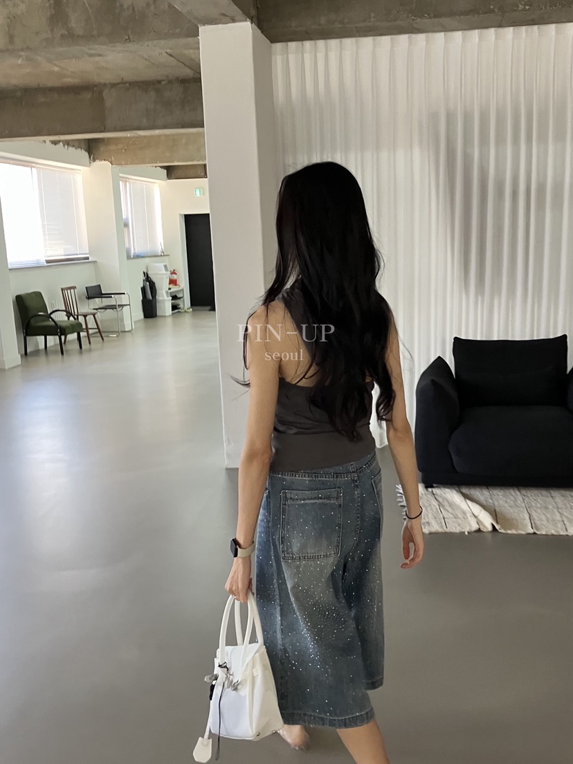 PIN-UP韓國直郵女士新品時尚休閑人氣熱賣26夏季短褲串珠PIN-UP短褲