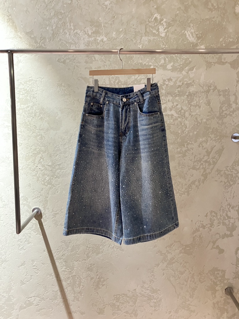 PIN-UP韓國直郵女士新品時尚休閑人氣熱賣26夏季短褲串珠PIN-UP短褲