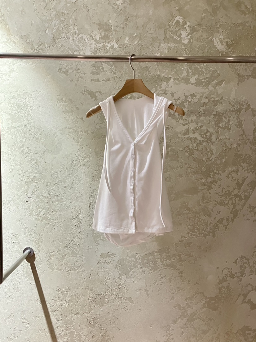 PIN-UP韓國東大門直郵女士新品時尚熱賣吊帶背心露背連帽PIN-UP吊帶/背心圖色3