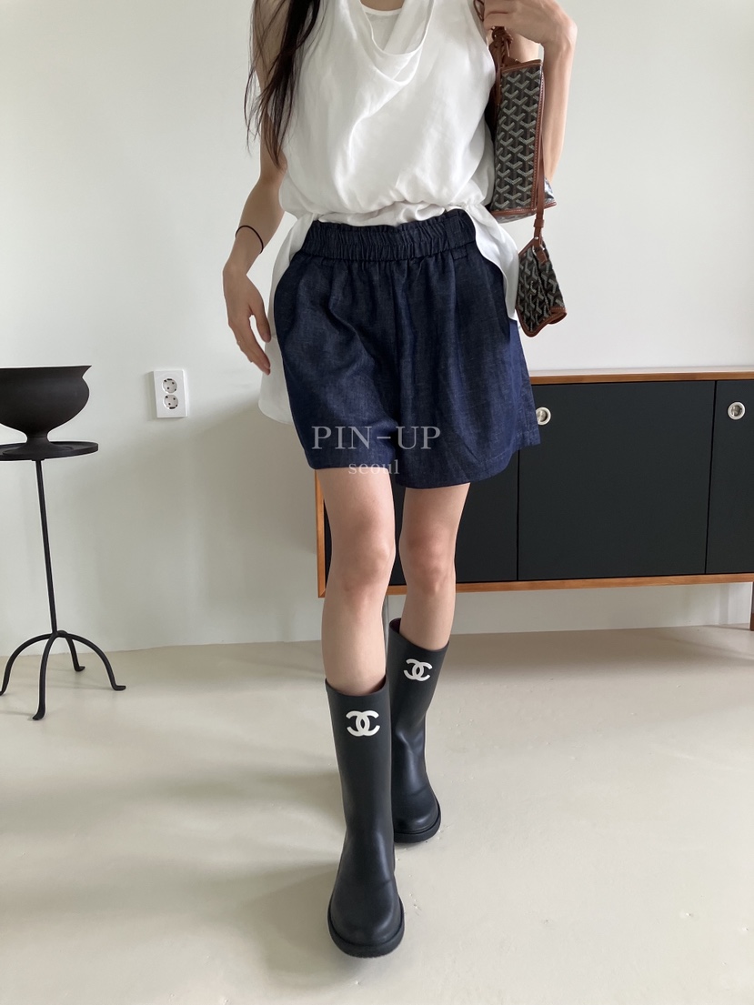 PIN-UP韓國東大門代購女裝新款推薦人氣休閑熱賣短褲亞麻PIN-UP短褲