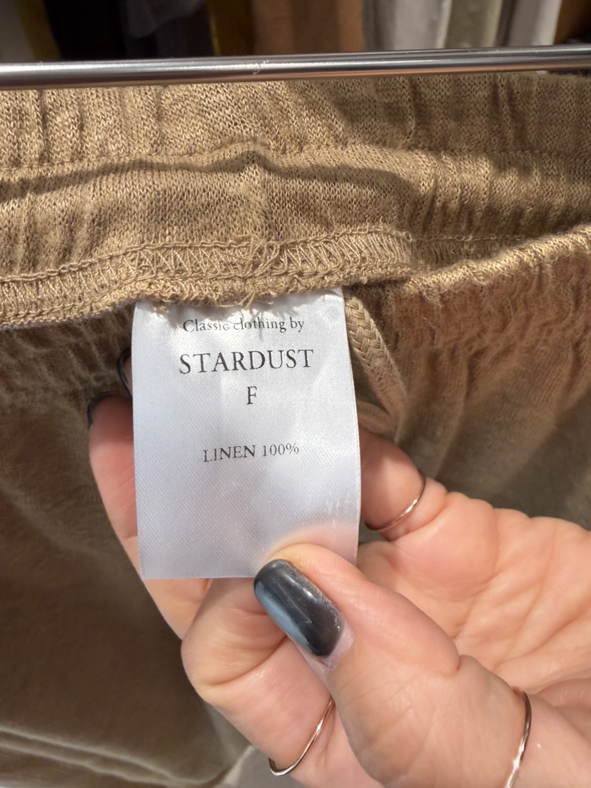 THE STARDUST韓國直郵女裝新品推薦26夏季時尚休閑褲亞麻THE STARDUST休閑褲