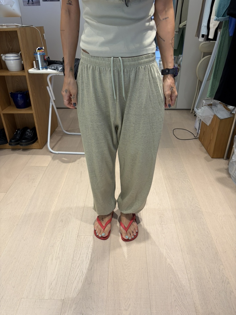 THE STARDUST韓國直郵女裝新品推薦26夏季時尚休閑褲亞麻THE STARDUST休閑褲圖色1