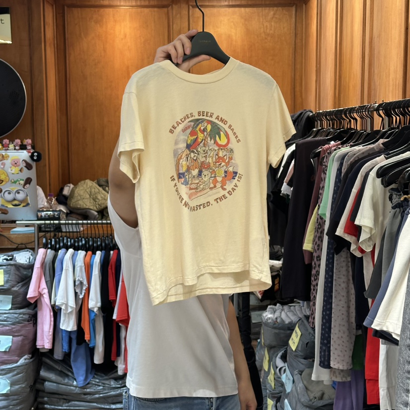 GARMENT-P韓國東大門直郵女裝新品人氣推薦時尚休閑熱賣T恤GARMENTT恤圖色2奶油色