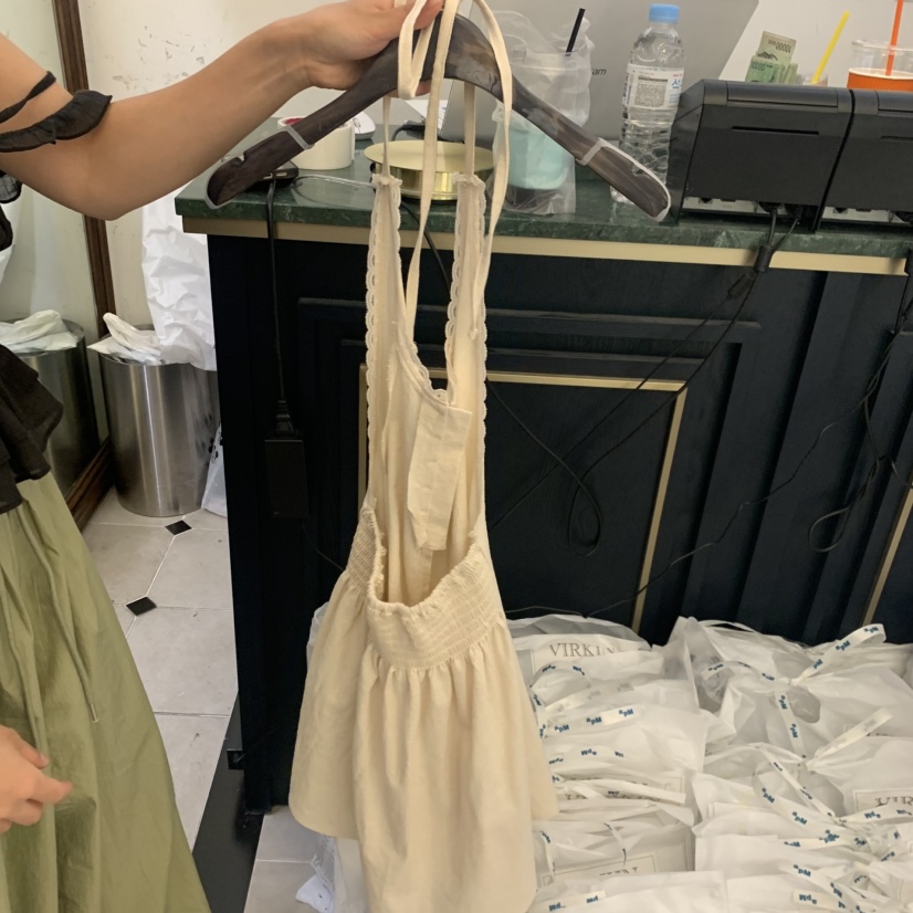 VIRKIN韓國東大門代購女士新品人氣吊帶背心不含項鏈無袖VIRKIN吊帶/背心