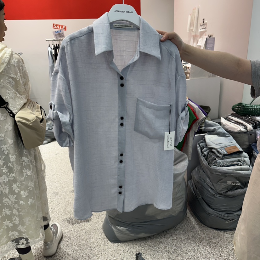 ATPZ韓國東大門直郵女士新品推薦人氣襯衫蕾絲衫不含內搭ATTENTION PLEAES襯衫/蕾絲衫圖色2