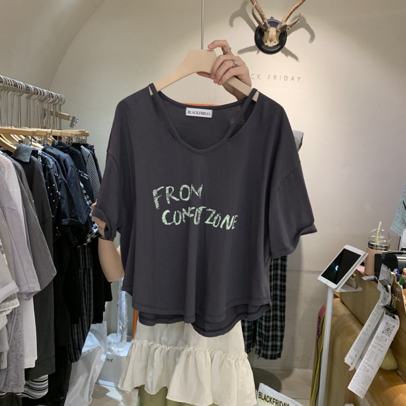 BLACKFRIDAY韓國直郵實拍女士新品人氣26夏季時尚休閑T恤BLACK FRIDAYT恤圖色3