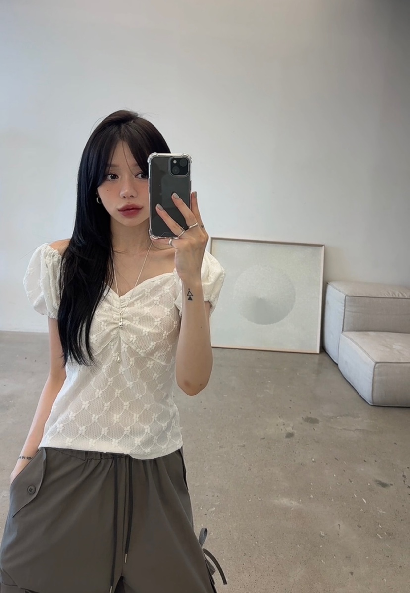 AMUSE SEOUL韓國直郵實拍女士新品推薦休閑26夏季襯衫蕾絲衫AMUSE SEOUL襯衫/蕾絲衫