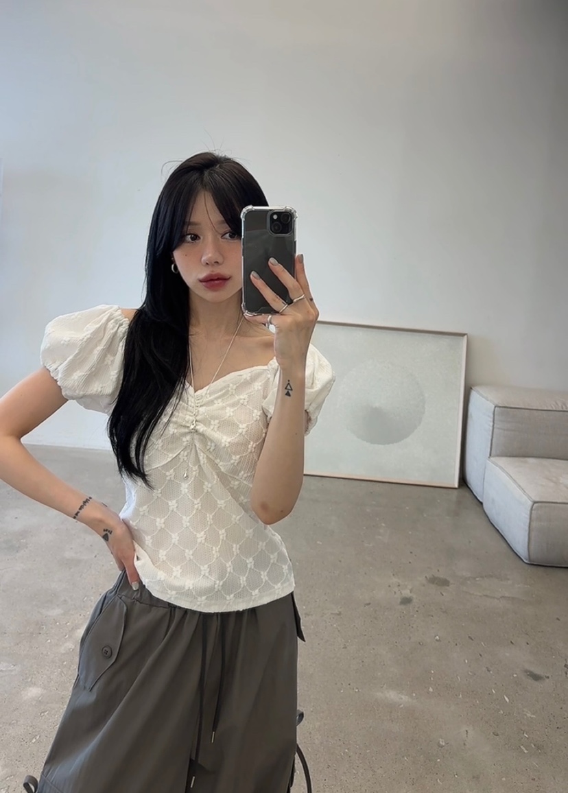 AMUSE SEOUL韓國直郵實拍女士新品推薦休閑26夏季襯衫蕾絲衫AMUSE SEOUL襯衫/蕾絲衫