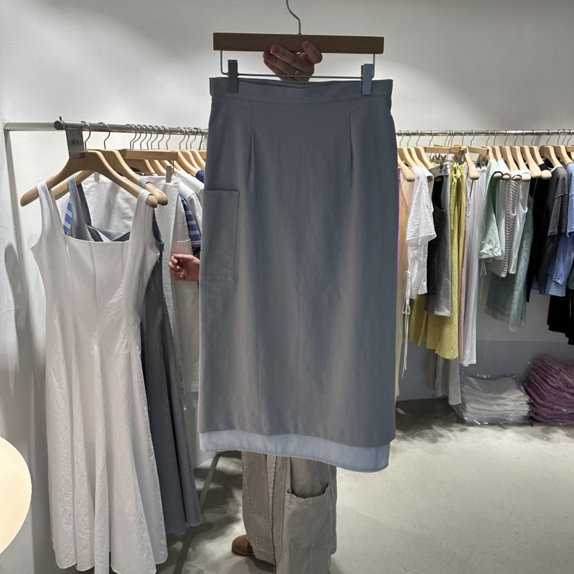 ROOM K-P韓國代購女裝新品推薦26夏季人氣熱賣長裙雙層roomk長裙
