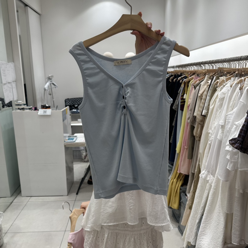 XPARTY韓國東大門代購女士新品26夏季時尚休閑人氣吊帶背心XPARTY吊帶/背心圖色2