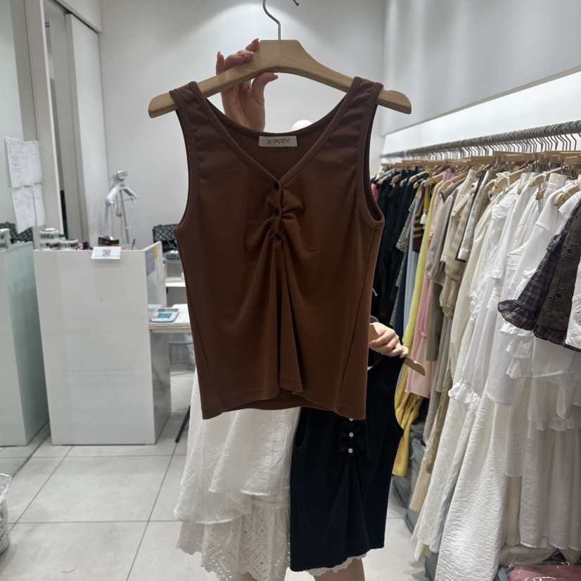 XPARTY韓國東大門代購女士新品26夏季時尚休閑人氣吊帶背心XPARTY吊帶/背心圖色4