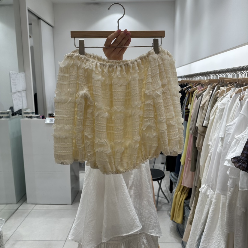 XPARTY韓國東大門直郵女士新品人氣推薦襯衫蕾絲衫荷葉邊XPARTY襯衫/蕾絲衫
