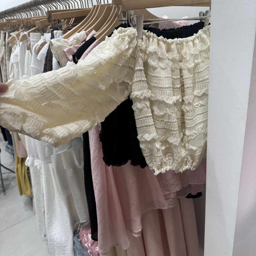 XPARTY韓國東大門直郵女士新品人氣推薦襯衫蕾絲衫荷葉邊XPARTY襯衫/蕾絲衫