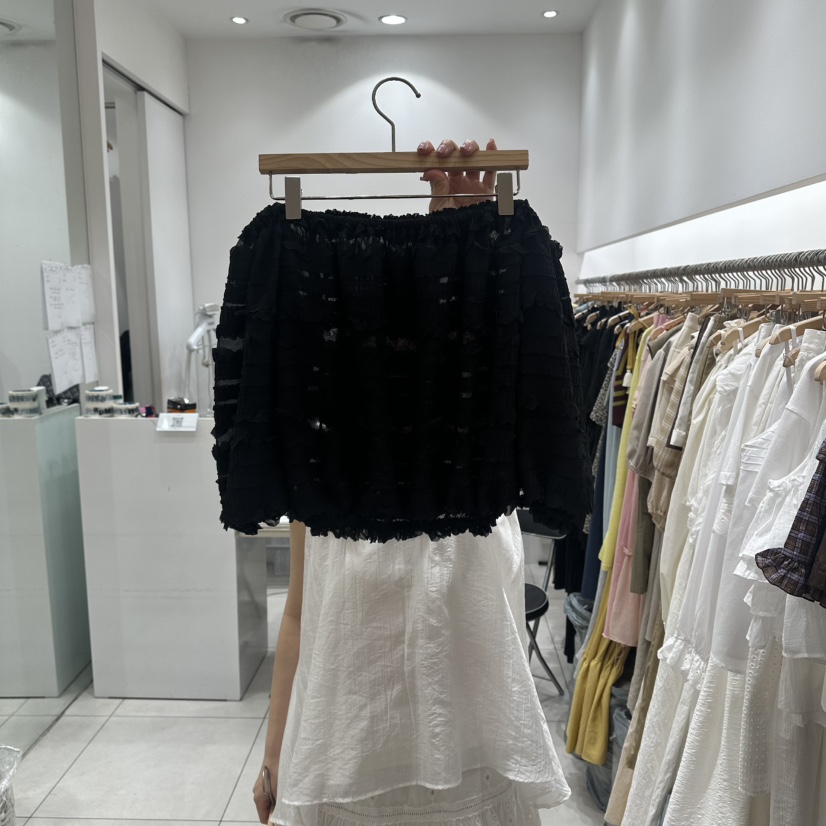 XPARTY韓國東大門直郵女士新品人氣推薦襯衫蕾絲衫荷葉邊XPARTY襯衫/蕾絲衫圖色2