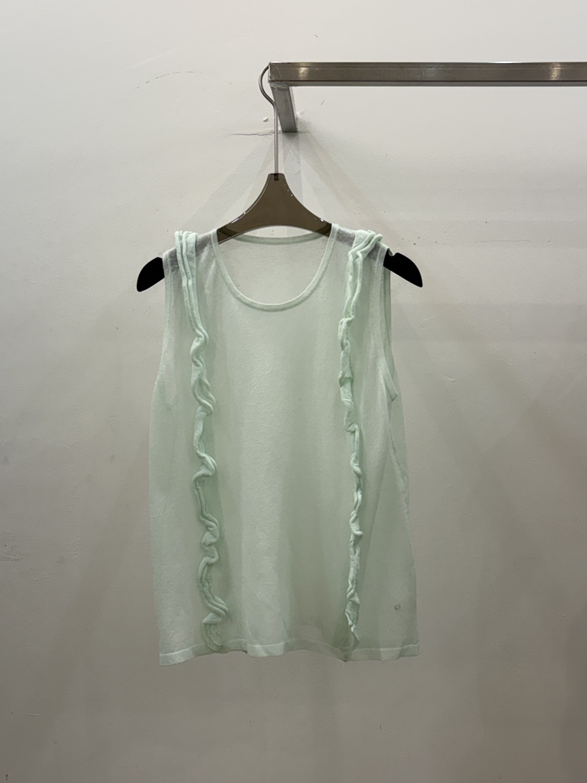 CICI韓國直郵實拍女裝新款26夏季吊帶背心無袖針織衫荷葉邊Ci Ci吊帶/背心圖色3