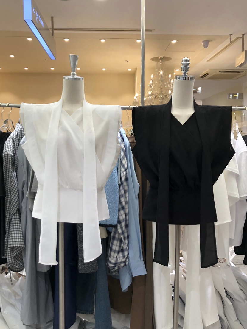 WORK SHOP東大門實拍韓國女士新品26夏季吊帶背心含圍巾Work_shop吊帶/背心