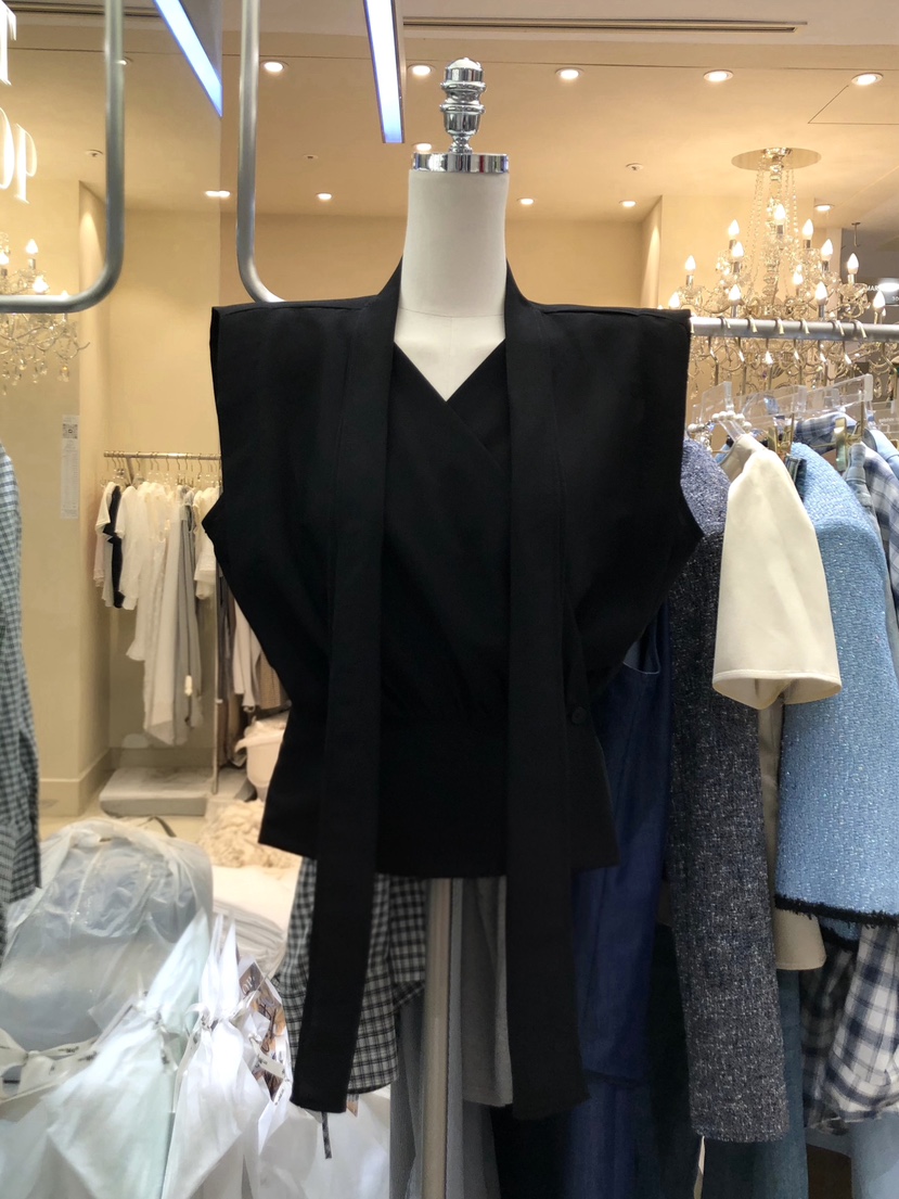 WORK SHOP東大門實拍韓國女士新品26夏季吊帶背心含圍巾Work_shop吊帶/背心