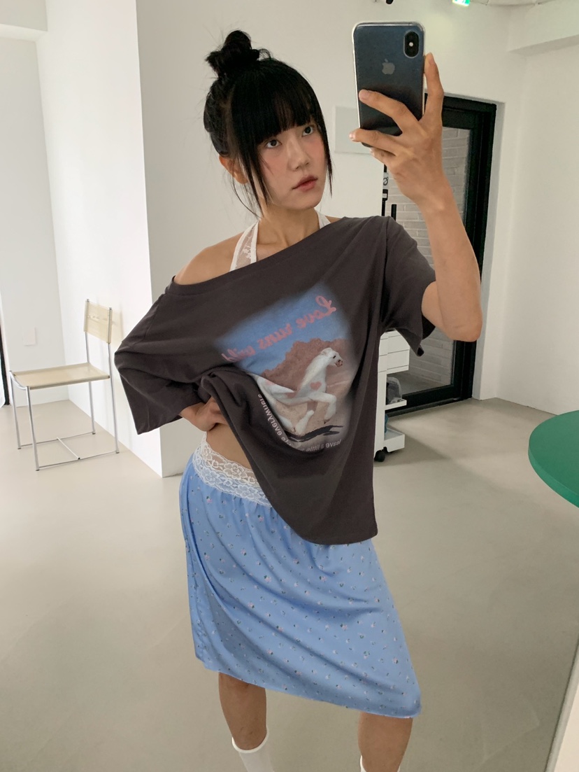 MORE THAN-P韓國直郵女士新品休閑熱賣26夏季半身裙中短裙MORE THAN半身裙/中短裙