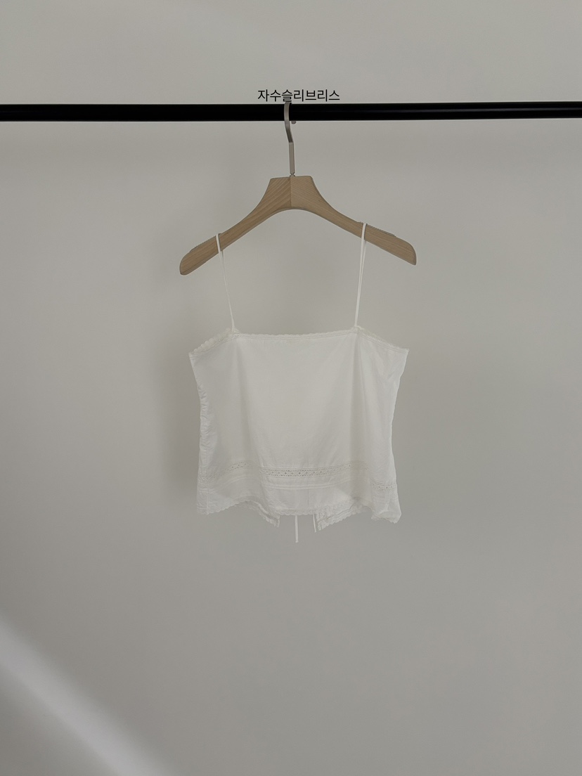 VERGAMOT東大門實拍韓國女士新品時尚休閑吊帶背心刺繡無袖VERGAMOT吊帶/背心