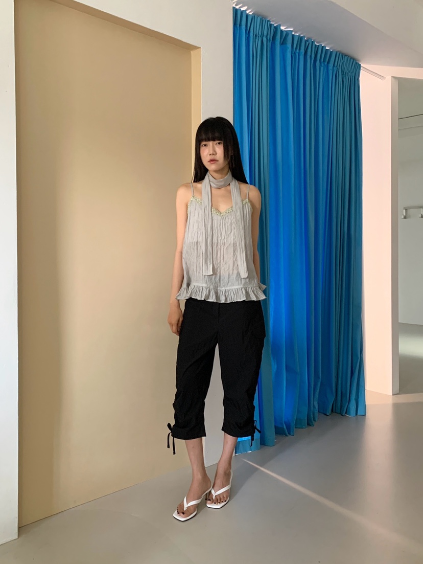 MORE THAN-P韓國直郵實拍女士新款人氣吊帶背心含圍巾無袖MORE THAN吊帶/背心
