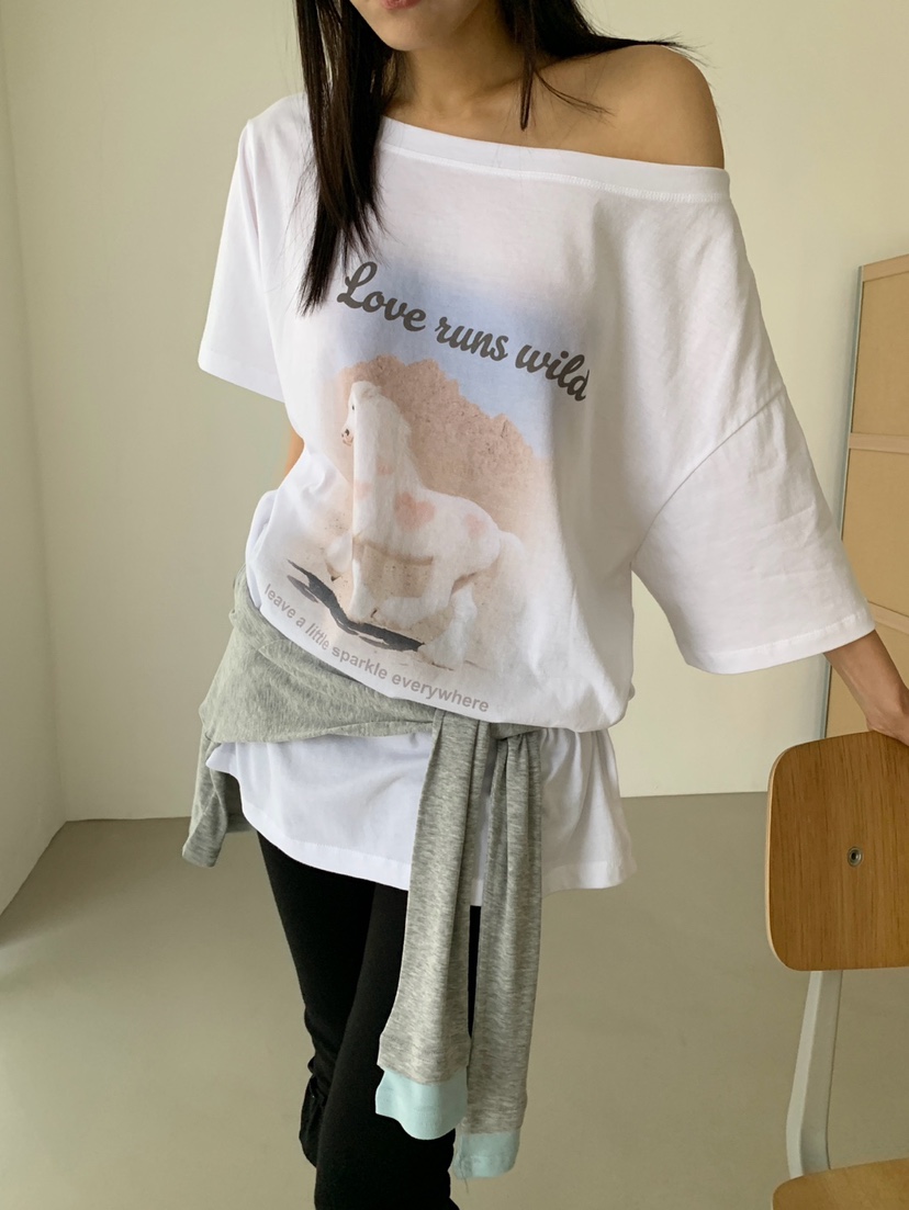 MORE THAN-P韓國東大門代購女士新款26夏季休閑時尚T恤MORE THANT恤
