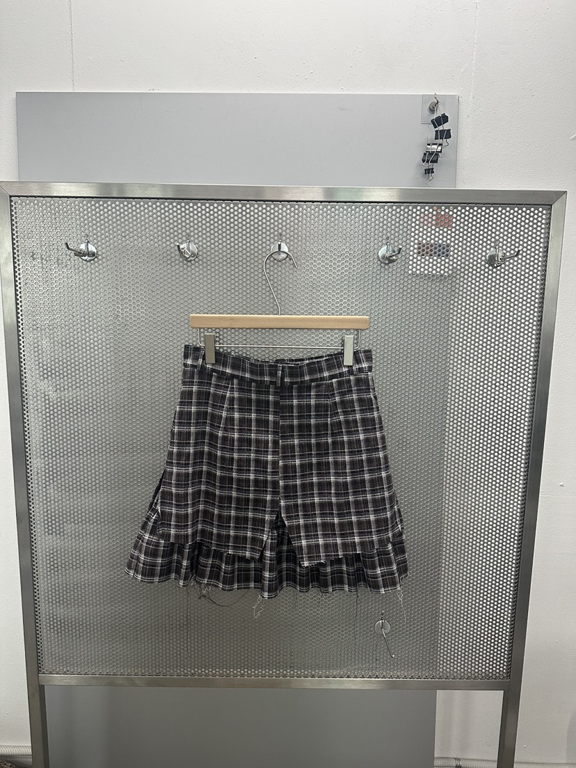 HUE/ERIA東大門實拍韓國女士新款時尚休閑推薦26夏季短裙格子HUE/ERIA短裙