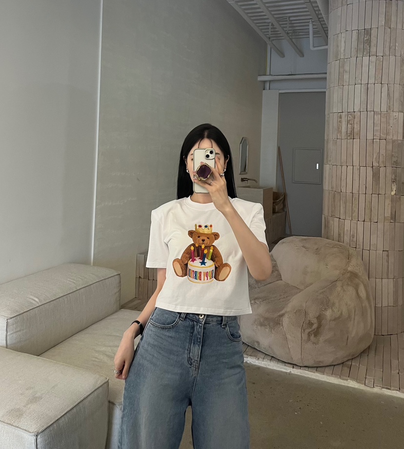 AMUSE SEOUL韓國直郵女士新款休閑時尚人氣26夏季推薦T恤AMUSE SEOULT恤