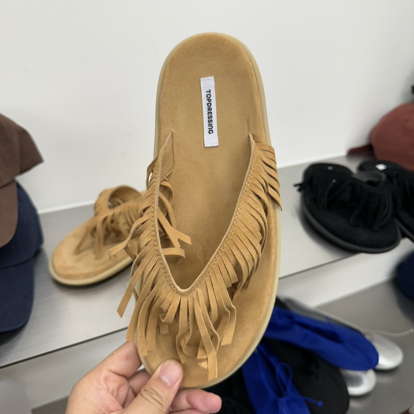 TOPDRESSING東大門實拍韓國女士新品休閑涼鞋拖鞋人字拖流蘇TOPDRESSING涼鞋/拖鞋