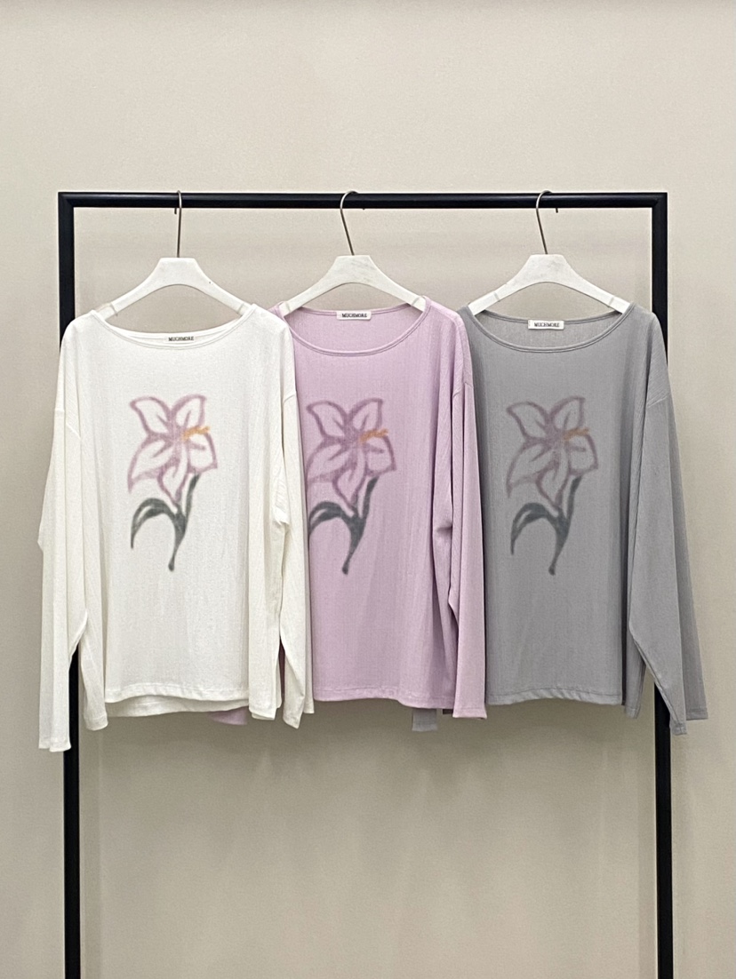 MUCH MORE/JACKPOT韓國直郵實拍女裝新品26夏季長袖T恤MUCH MORE/JACKPOT長袖T恤