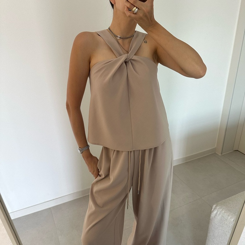 SOUIT韓國代購女士新品26夏季休閑人氣時尚熱賣吊帶背心無袖SOUIT by mabel-L吊帶/背心圖色1