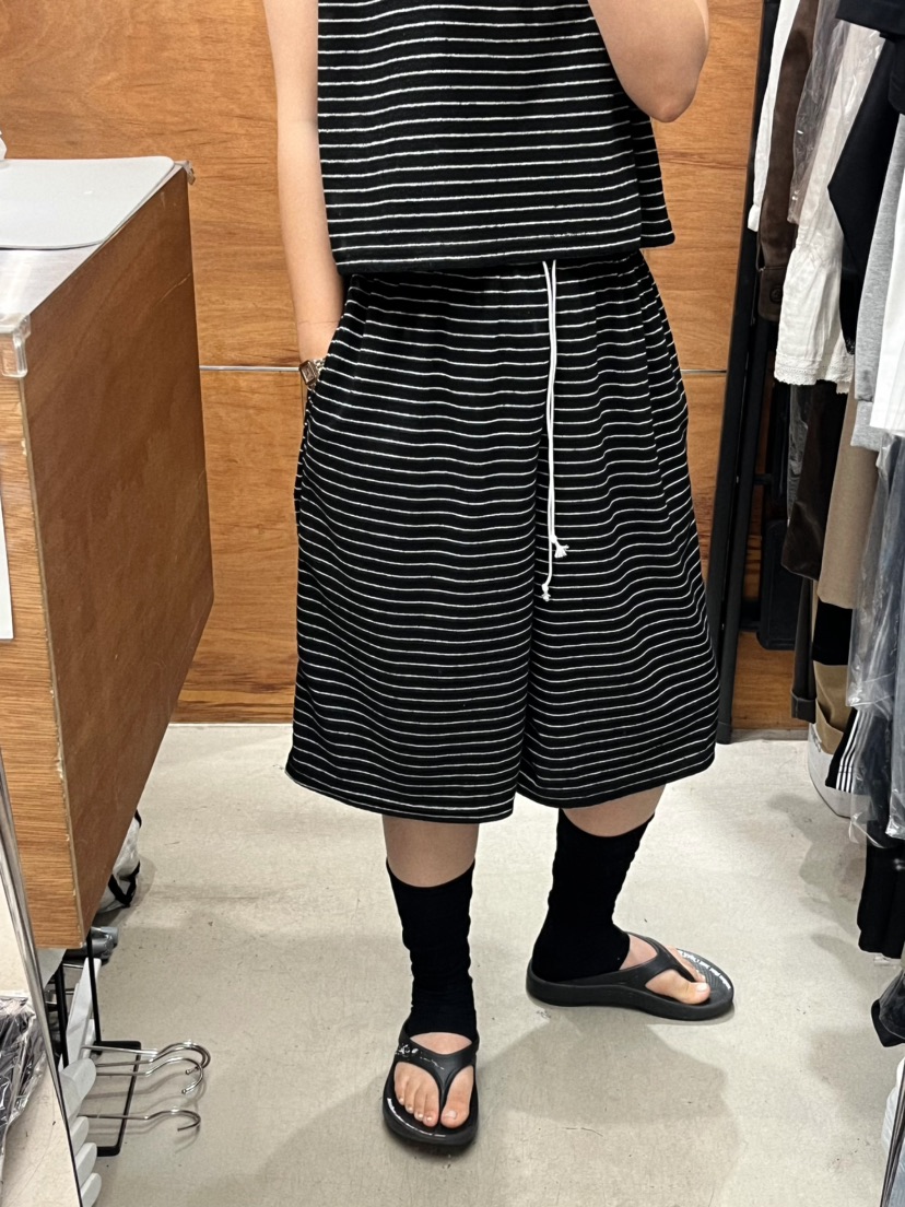 BEAMING SEOUL韓國東大門直郵女裝新品26夏季時尚短褲條紋BEAMING SEOUL短褲