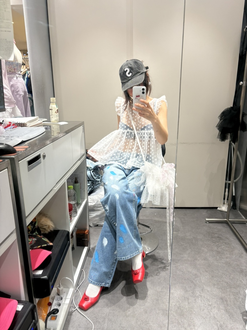PLATFORM-L韓國直郵女裝新款人氣休閑時尚吊帶背心花朵雙面PLATFORM吊帶/背心