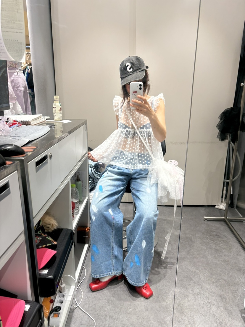 PLATFORM-L韓國直郵女裝新款人氣休閑時尚吊帶背心花朵雙面PLATFORM吊帶/背心
