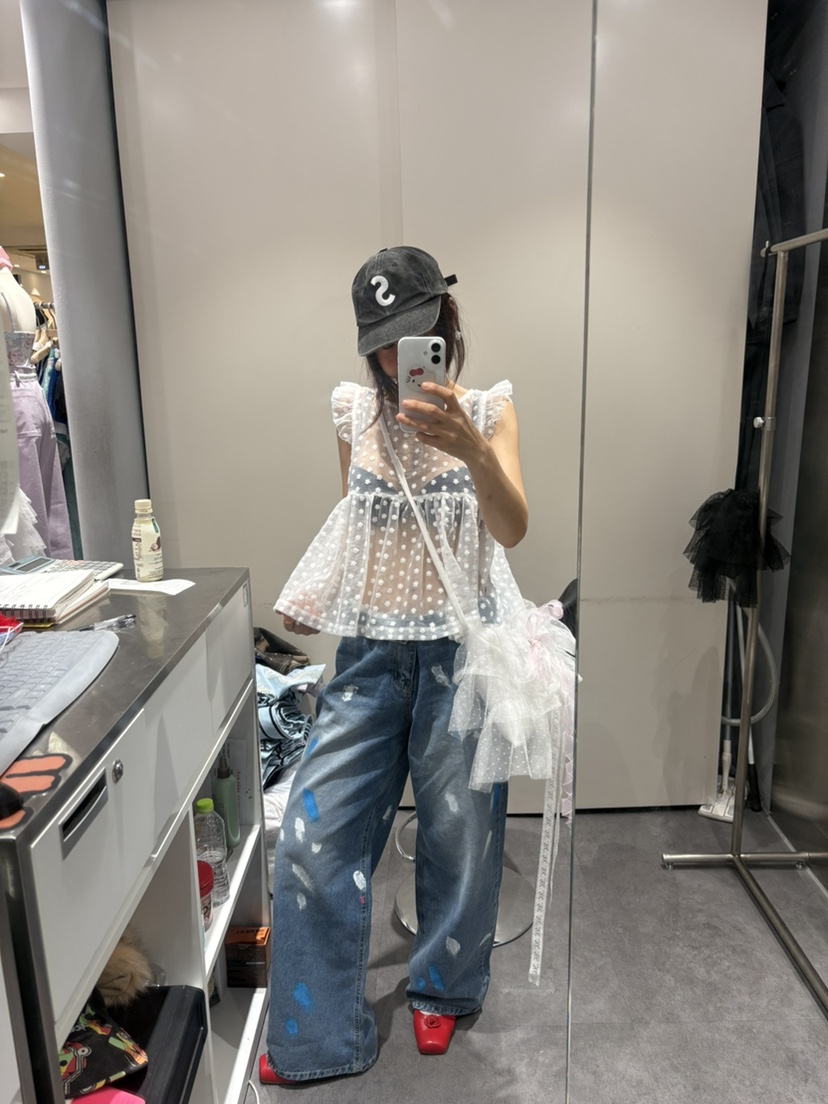 PLATFORM-L韓國直郵女裝新款人氣休閑時尚吊帶背心花朵雙面PLATFORM吊帶/背心
