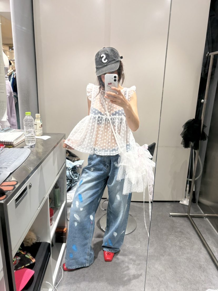 PLATFORM-L韓國直郵女裝新款人氣休閑時尚吊帶背心花朵雙面PLATFORM吊帶/背心