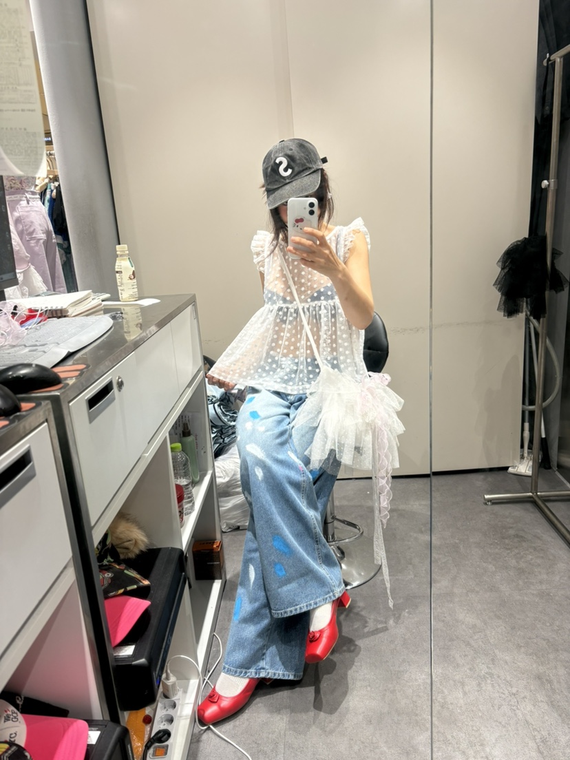 PLATFORM-L韓國直郵女裝新款人氣休閑時尚吊帶背心花朵雙面PLATFORM吊帶/背心