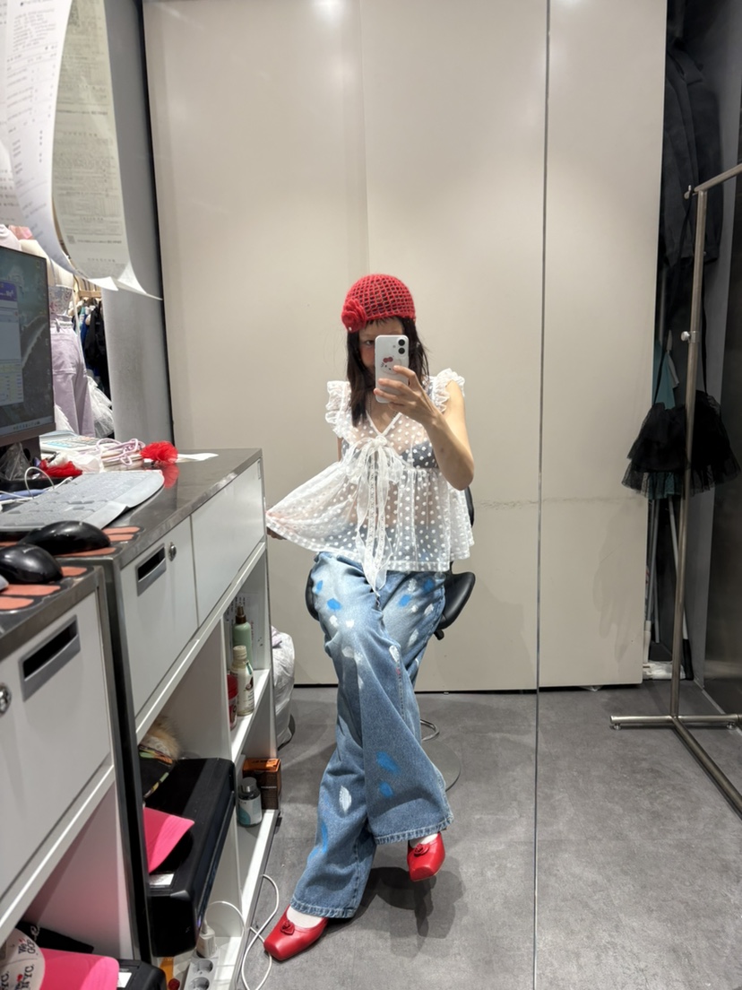 PLATFORM-L韓國直郵女裝新款人氣休閑時尚吊帶背心花朵雙面PLATFORM吊帶/背心