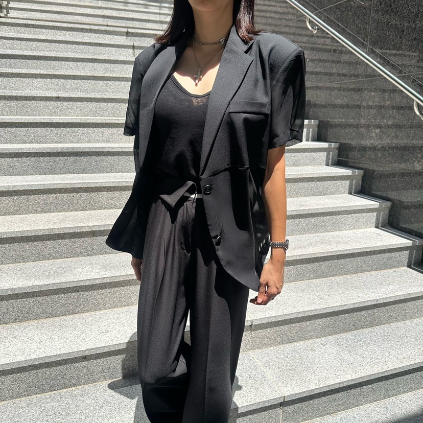 SOUIT韓國東大門直郵女裝新款推薦熱賣26夏季西裝西服雪紡SOUIT by mabel-L西裝/西服